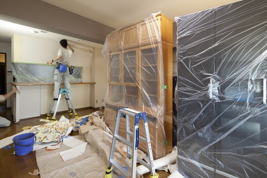 クロスの張替工事作業